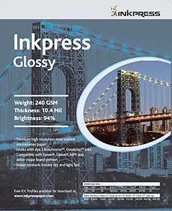Inkpress Glossy Inkjet Roll Paper